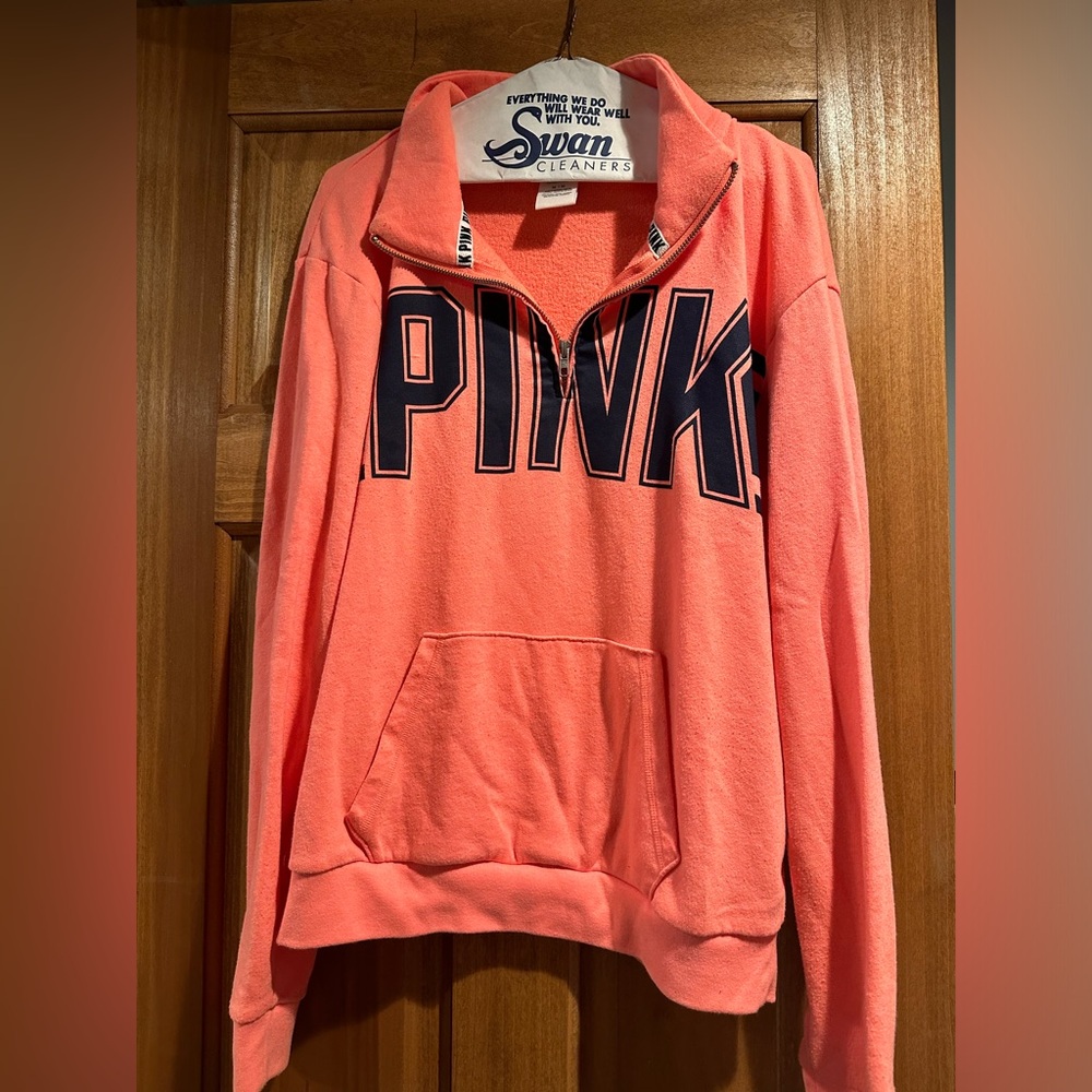 Victoria’s Secret Pink quarter zip pullover sweatshirt M